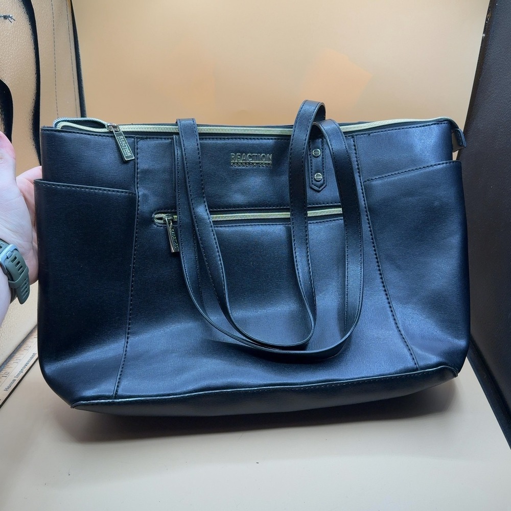 Kenneth Cole Reaction Saffiano Tote Bag RFID Black Size One Size